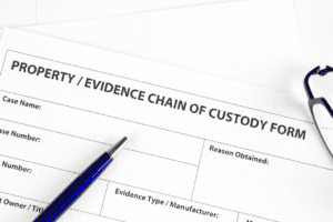 A document indicating Chain of Custody. 